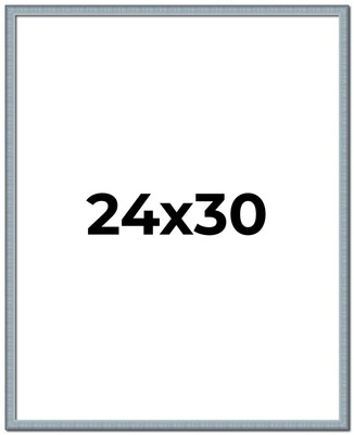 24x30 Frame Blue Scuffed Farm Board Solid Wood Picture Frame Width 0.75 Inches |