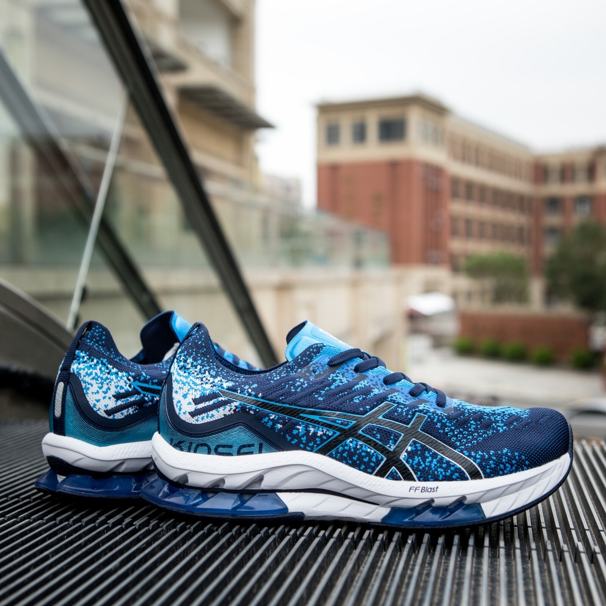 Asics Gel-Kinsei Blast Le 2 Blue Mens Athletic Running Shoes