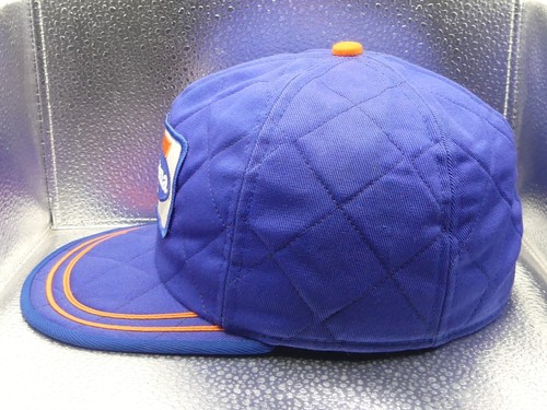 Vigorena Feeds Patch Blue White Orange Thinsulate Thermal Earflaps Small Hat Cap - Picture 3 of 13