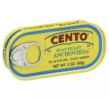 Cento Anchovy Flat Fillets In Olive Oil 2oz Anchovies Umami Choose Quantity