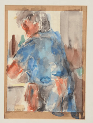 Am Tresen, 1987 | Aquarell von Wolfgang Göhner | Schwäbisch Hall/ Karlsruhe
