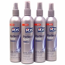 Alberto VO5 Perfect Hold Non Aerosol Hairspray All Day Control 10 Oz 4PK NOS