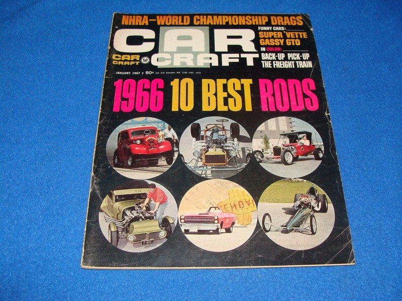 Car Craft Magazine  January 1967 Vol. 15 No. 1 Petersen  Vintage Issue Used