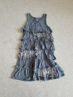 CHILDRENS PLACE Girls Easter Dress size XL (14) Grey tiered ruffles EUC |  eBay