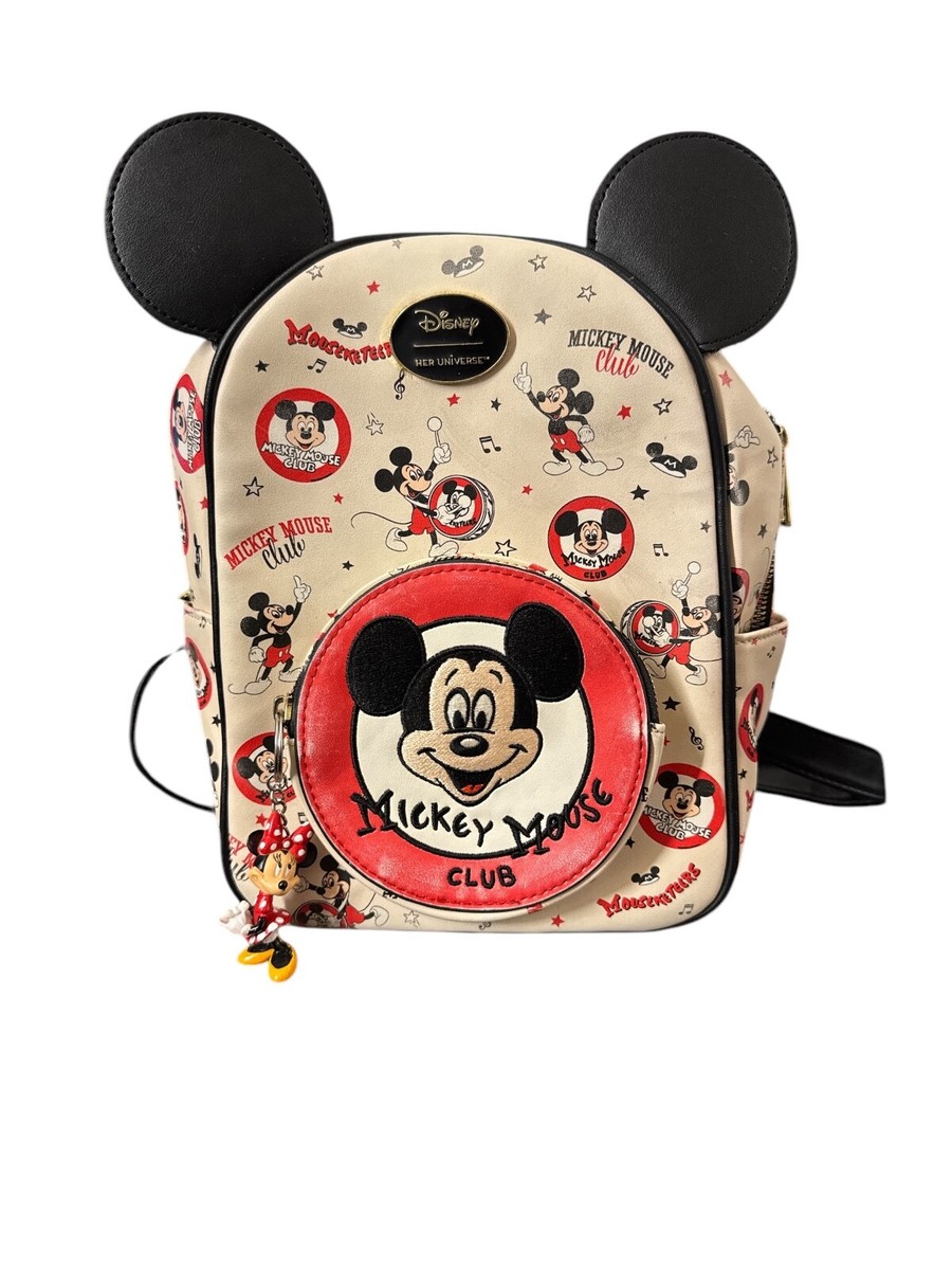 Disney Her Universe Mickey Mouse Club White Red Pattern Backpack NWOT Disney | Bags | Disney Her Universe Mickey Mouse Club White  main image 2