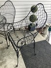 Vintage French iron patio table and 4 chairs MCM Designer — photo 3