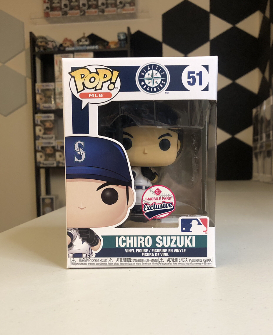 Exclusivo Parque De Béisbol Funko Pop Ichiro Suzuki T-Mobile Con Protector