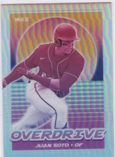 JUAN SOTO RARE SILVER PRIZMS $$ VARIATION Baseball Card OVERDRIVE Nats YANKEES!