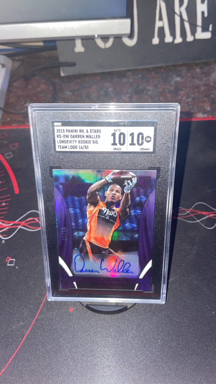 Darren Waller Panini Rookies & Stars Rookie Signature #RSDW Longevity-Team Logo Type