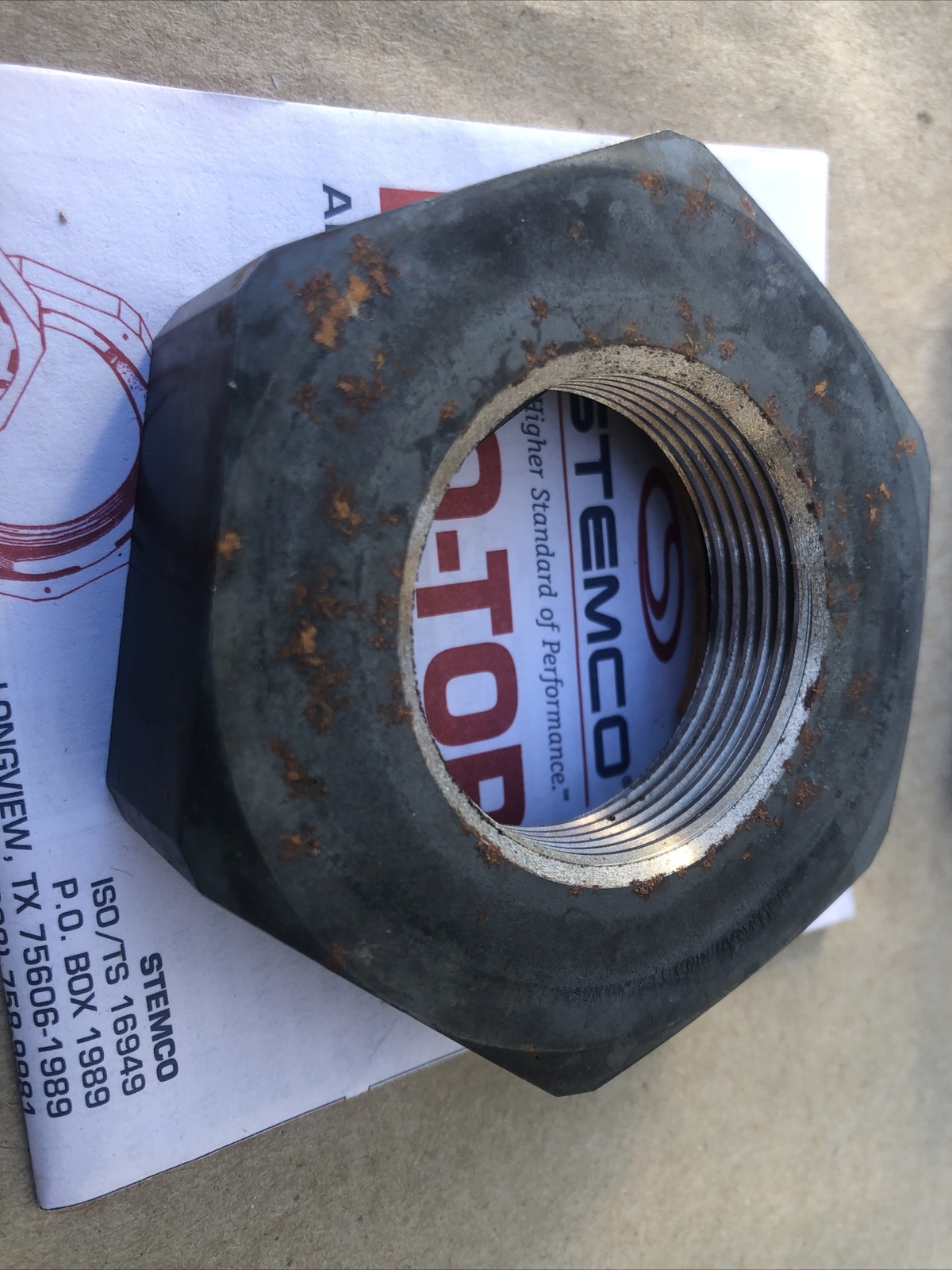 Stemco 4484865 Pro Torq Spindle Nut, 13/4” 12tpi, Meritor FL Series