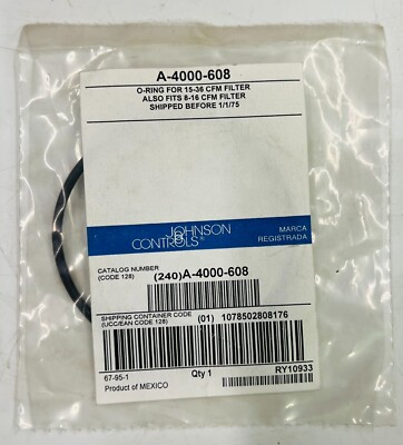 JOHNSON CONTROLS A-4000-608 O-RING SEAL