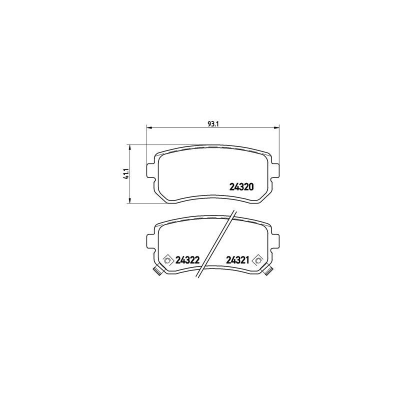 BREMBO P 30 025 Brake Pads Set Rear for Sportage Rio Accent Pride