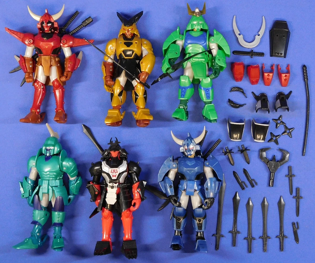 Lot De 5 Figurines Samurai Warriors – POPY, Five Ronin Warriors, PVC, Sofubi, Occasion