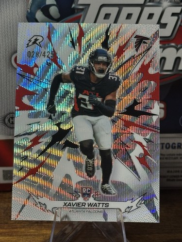 2025 Topps Resurgence Football Xavier Watts RC Surge Refractor /425 #105 Falcons