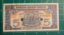 BRITISH ARMED FORCES (BAF) 5 SHILLING BANKNOTE 1948 M20d 2nd Series