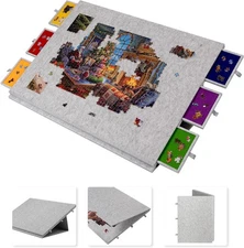 2000 Piece Tilting & Foldable Puzzle Table with 2-In-1 Designed Stand & Cover, L