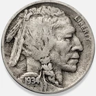 1934-D Buffalo Nickel 5c Fine F+ * Original Surfaces * Nice 1934D