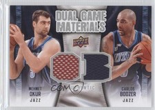 2009-10 Upper Deck Dual Game Materials Mehmet Okur Carlos Boozer #DG-BO 0m7