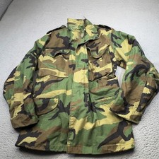 US Army M 65 Field Coat Mens XS Green Woodland Camo Jacket Cold Weather Golden