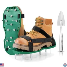 Ohuhu Heavy-Duty Lawn Aerator Sandals with Adjustable Straps – One Size Fits All