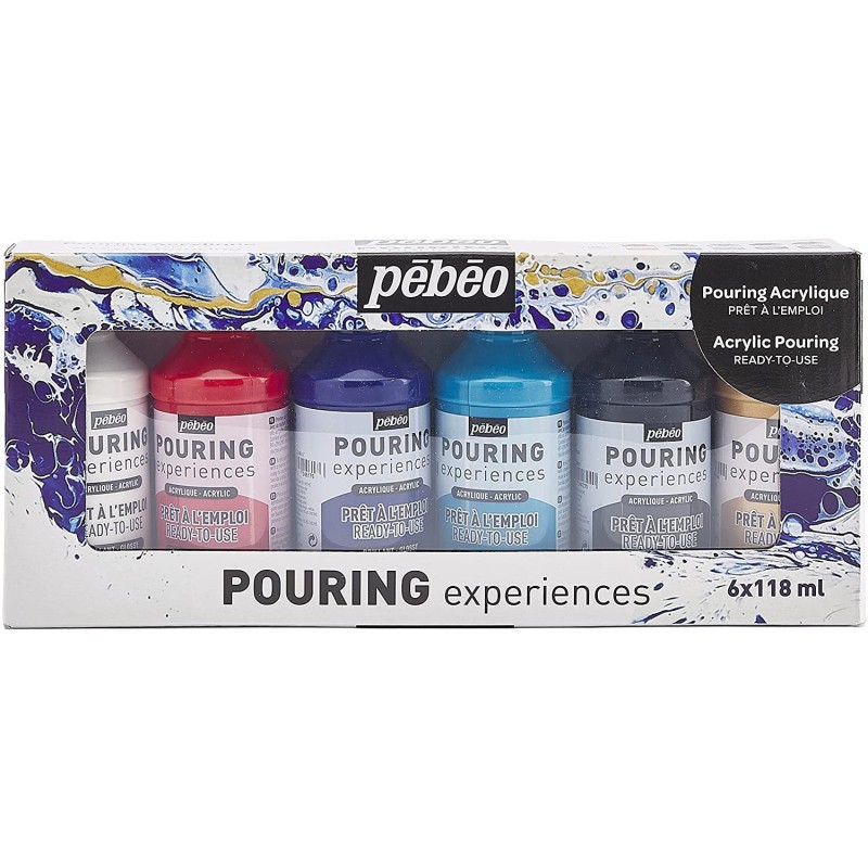 Peinture acrylique Pouring Pébéo pour rater aucun effet de glaçage sur vos toiles