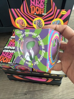 Schilling Nee Doh Groovy Shroom Squishy Stress Green/PurpleToy *New In Box* Rare