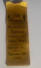 Reunion Ribbon- Rensselaer County Soldiers And Sailors Assn. Troy NY 1905