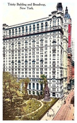 New York  City ,   Trinity Building and Broadway