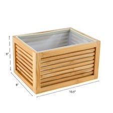 Better Homes  Gardens Bamboo Slatted Basket Organizer