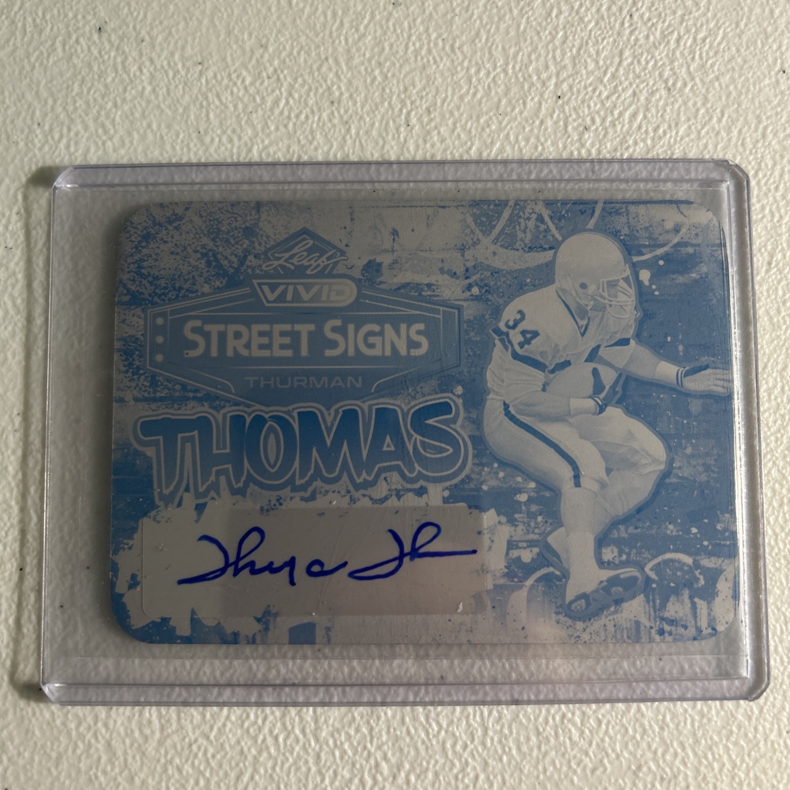 2023 Leaf Vivid Football - Thurman Thomas - Printing Plate Auto 1/1 view 5