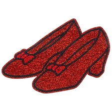 Patch - C&D Visionary - The Wizard of Oz Ruby Slippers 3.75"x2.6" Glitter Iron