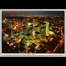 Vintage Postcard Toronto Ontario CN Tower View Unposted Historic Scenic Rivers