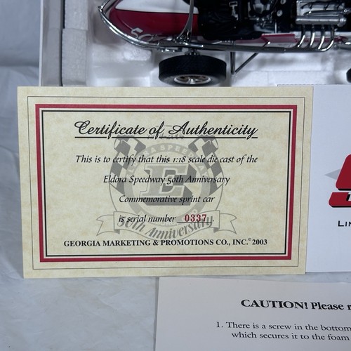 Eldora Speedway GMP 50th Anniversary Commemorative Sprint 1:18 Diecast 7637 - Bild 7 von 18