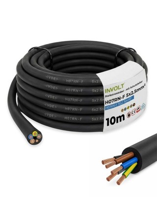 10 - 50 Meter INVOLT H07RN-F 3G2.5mm² VDE Gummileitung flexibel mit Schutzleiter
