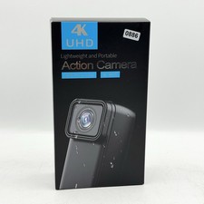 4K Mini Action Camera with Screen, 64GB Card, Waterproof, Wi-Fi Thumb Cam