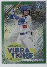 2022 Bowman Virtuosic Vibrations Green Refractor 53/99 Wilman Diaz #VV-12 0p5e