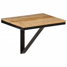 Mensola da Parete 40x30x32 cm in Legno Massello Mango e Ferro vidaXL
