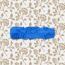 7'' Inch Texture Rubber Roller Single Color DIY Patterned Paint Roller Decora...