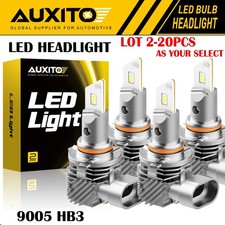 2-20X AUXITO 9005 LED Headlight Kit Fog Bulbs High Low Beam White 30000LM Q10 EH