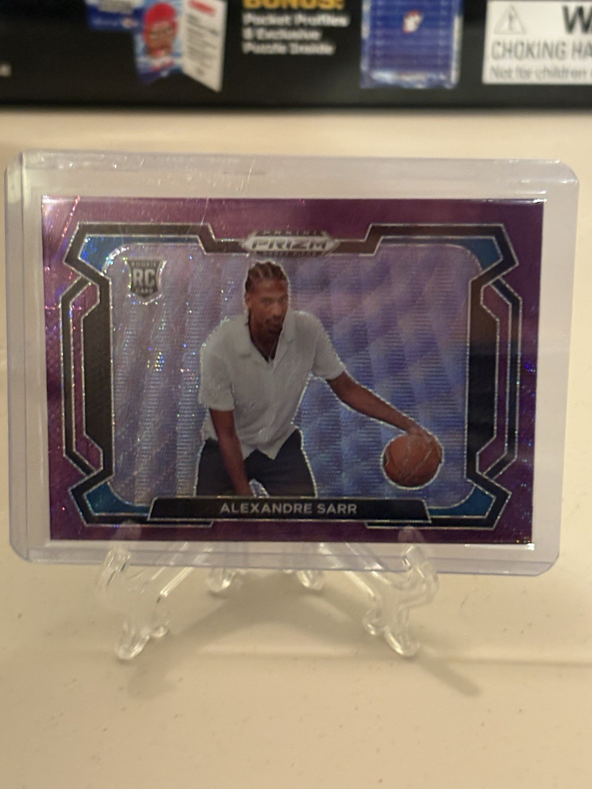 2024 Panini Prizm Draft Picks Alexandre Sarr RC Purple Wave Prizm Variation #52