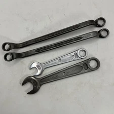 Vtg Drop Forged Select Steel Double Offset Box End Wrench And Combo 7/16-5/8”