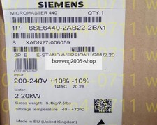 New Siemens 6SE6440-2AB22-2BA1 2.2kW 6SE6 440-2AB22-2BA1 DHL Expedited Shipping