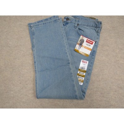 Wrangler Five Star Premium Relaxed Fit Flex Denim Jeans Light Wash 34x32 NEW