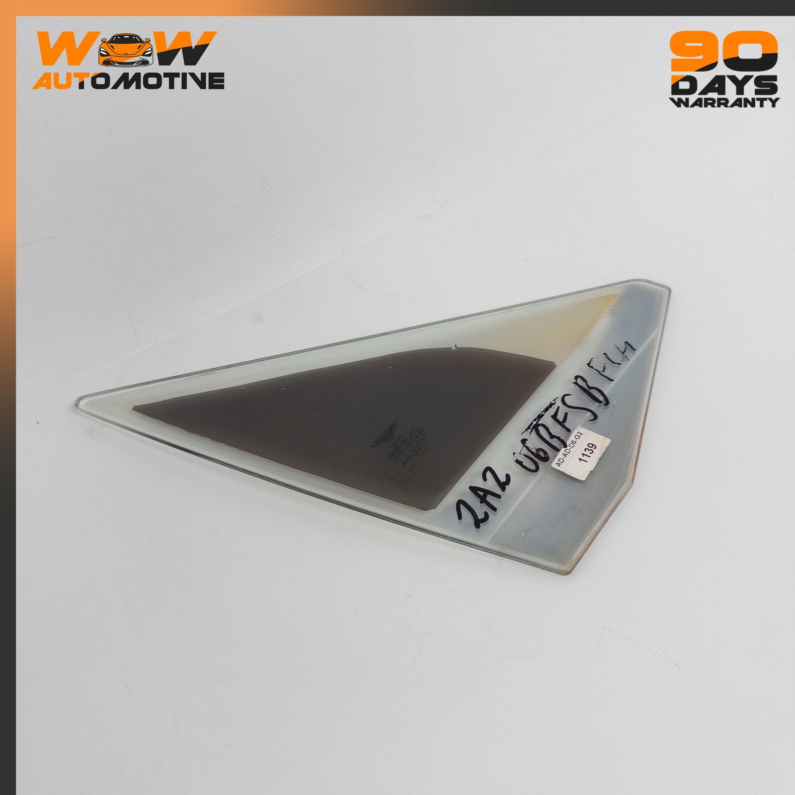 06-13 BENTLEY CONTINENTAL FLYING SPUR FRONT LEFT QUARTER FIXED VENT WINDOW OEM