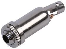 Image of 3.5Mm Mono Jack Socket – Chassis Mount – 2 Pin – Nickel Plated Conta