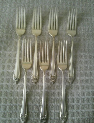 Lot of 7 Vint Reed & Barton Sterling 7" Forks