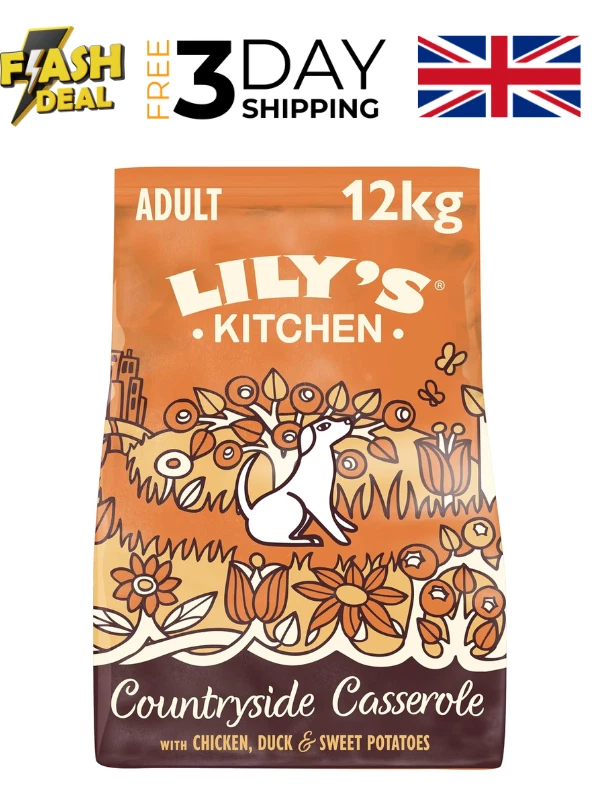Lily's Kitchen Natural Adult Dry Dog Food Chicken & Duck Sweet Potatoes 12kg Bag