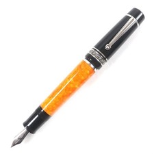 DELTA Dolcevita Medium Fountain Pen 14K Nib SV925 EF Nib Orange Black Silver Mad