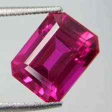 12.40 Ct Certified Natural Pink Ruby in Dazzling Emerald Shape