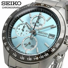 Seiko Spirit Chronograph Blue Dial Stainless Steel Men's Watch SBTR029 NEW